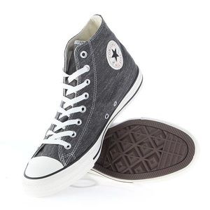 Grey denim high top unisex Converse shoes